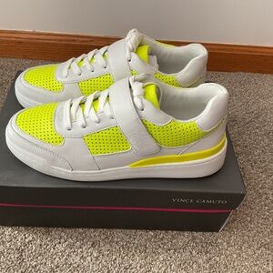 Vince Camuto Sargita Highlighter Yellow Sneakers-Brand New- Size 8.5